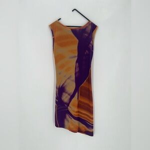 Feners Caracola Tulle Asymmetrical Dress In Lilac